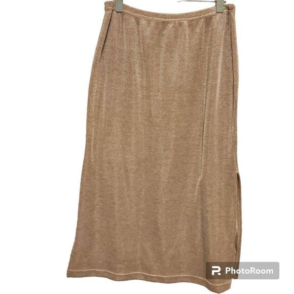 Surfival. Shimmer Knit, Stretchy, Resort Wear Beach Cover Midi Skirt- Size Mediu - Picture 1 of 8